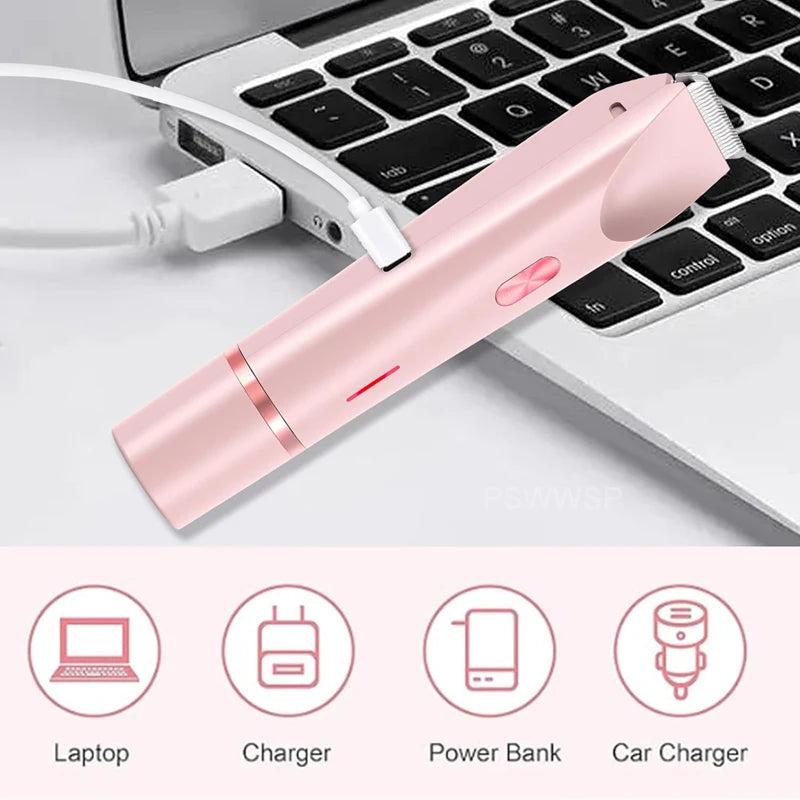 Electric Razor Woman Shaver Painless Women Mustache Epilator Leg Bikini Body Hair Trimmer for Women Facial Epilator Hair Remover